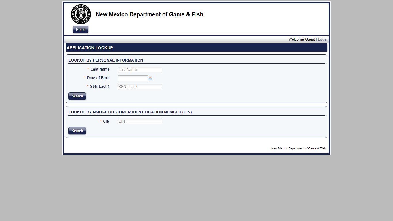 Application Lookup - New Mexico Department of Game and Fish